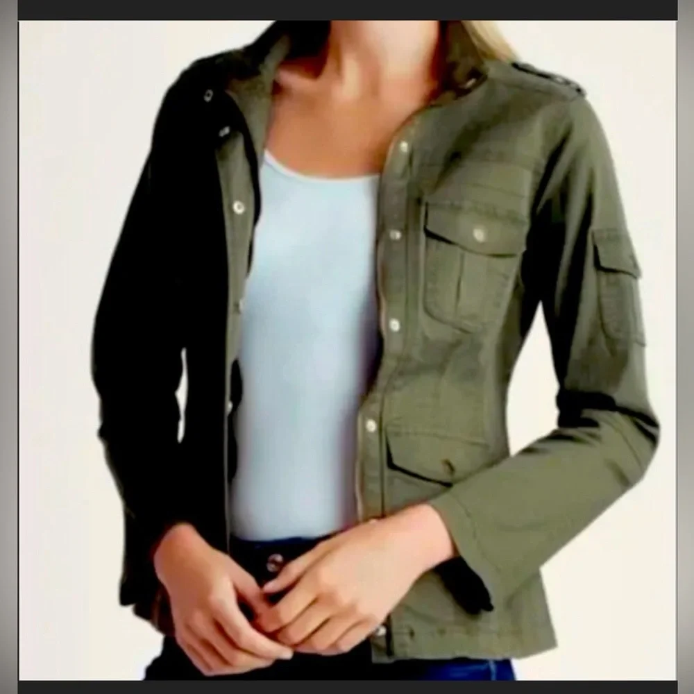 KENSIE WOMENS OLIVE GREEN UTILITY FIELD JACKET, MEDIUM, LIKE NEW - Picture 1 of 6